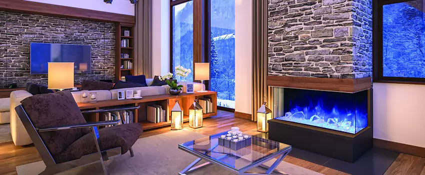 Dynamic Flame Color Fireplace Installation in Uptown, BC